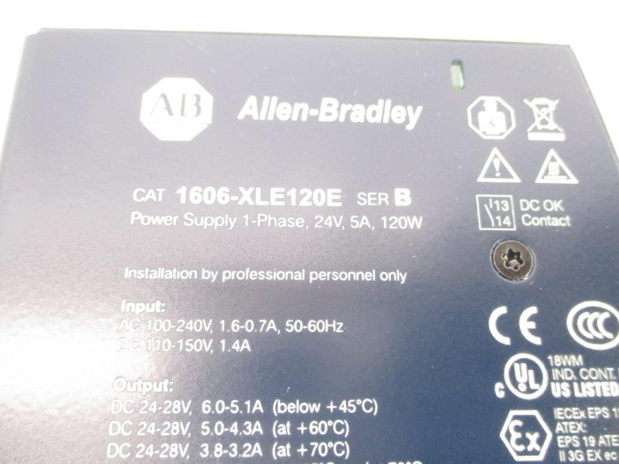 ALLEN BRADLEY 1606-XLE120E SER. B 100-240V 1.6-0.7A NSNP