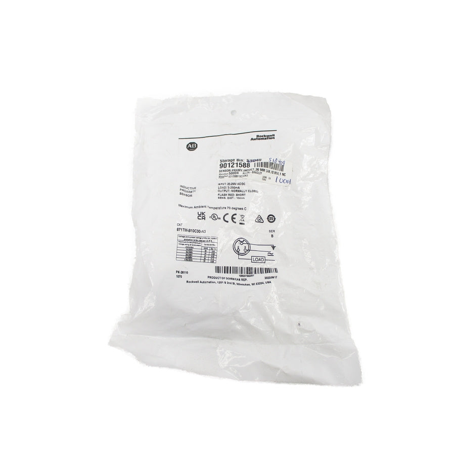 ALLEN BRADLEY 871TM-B10C30-N3 SER. B 20-250VAC/DC NSMP