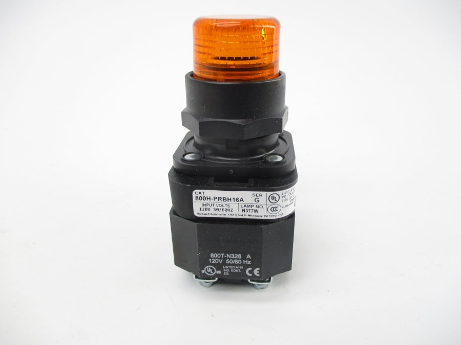 ALLEN BRADLEY 800H-PRBH16A SER. G 120VAC (WH) NSMP