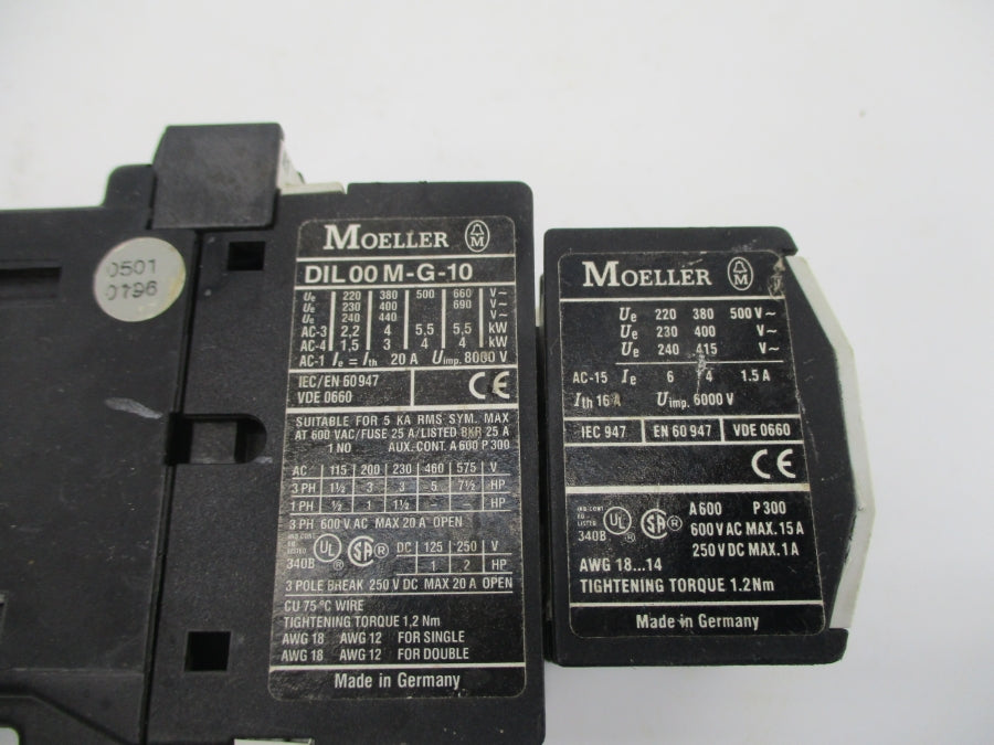 KLOCKNER MOELLER DIL00M-G-10 24VDC 20A NSNP
