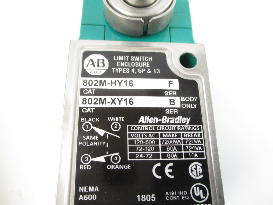 ALLEN BRADLEY 802M-HY16 SER. F 120-600VAC 60A NSNP