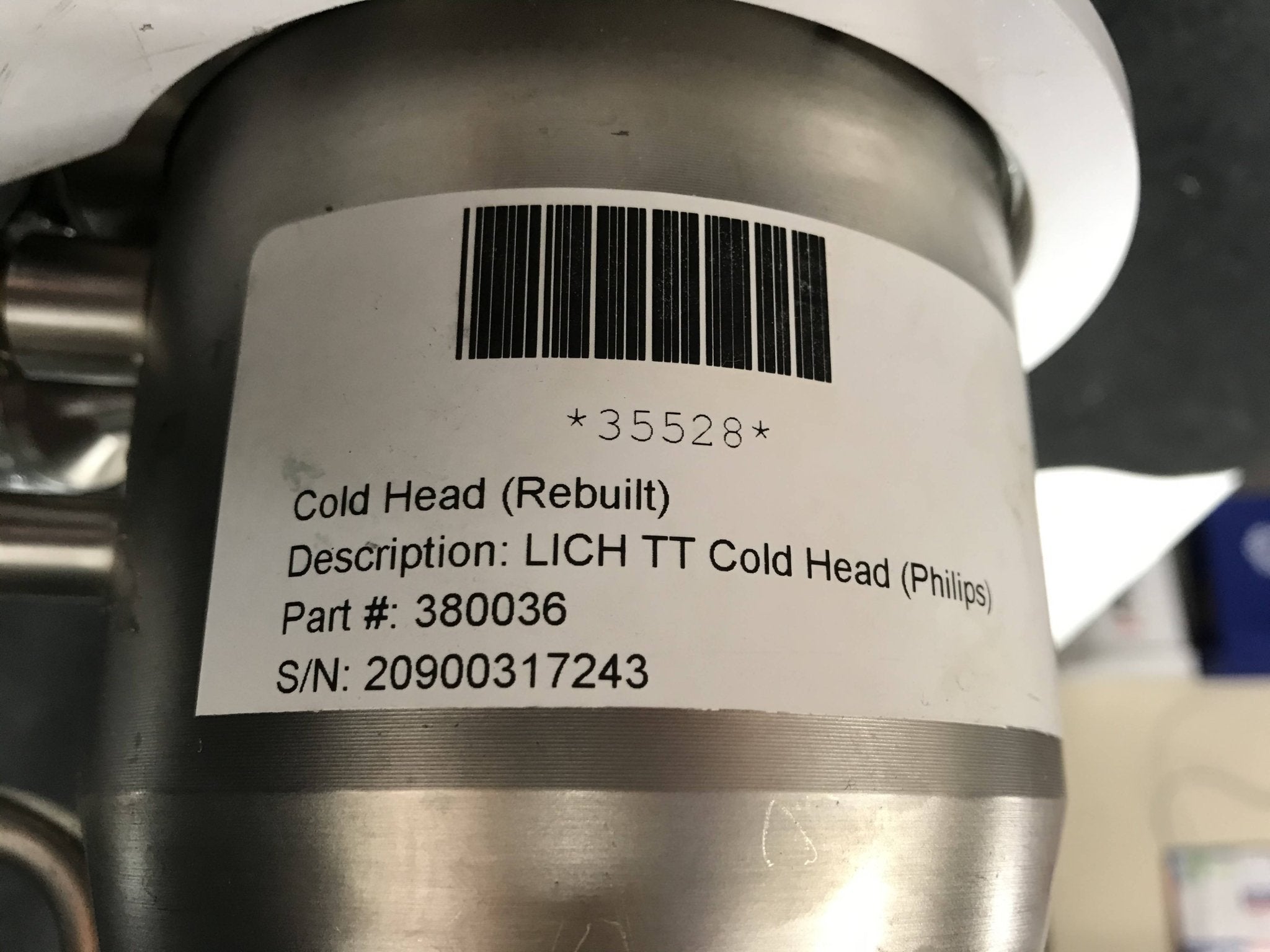 Leybold Helium Cryogenic Coldhead (380036/RGD 55/100-1 SDF Philips