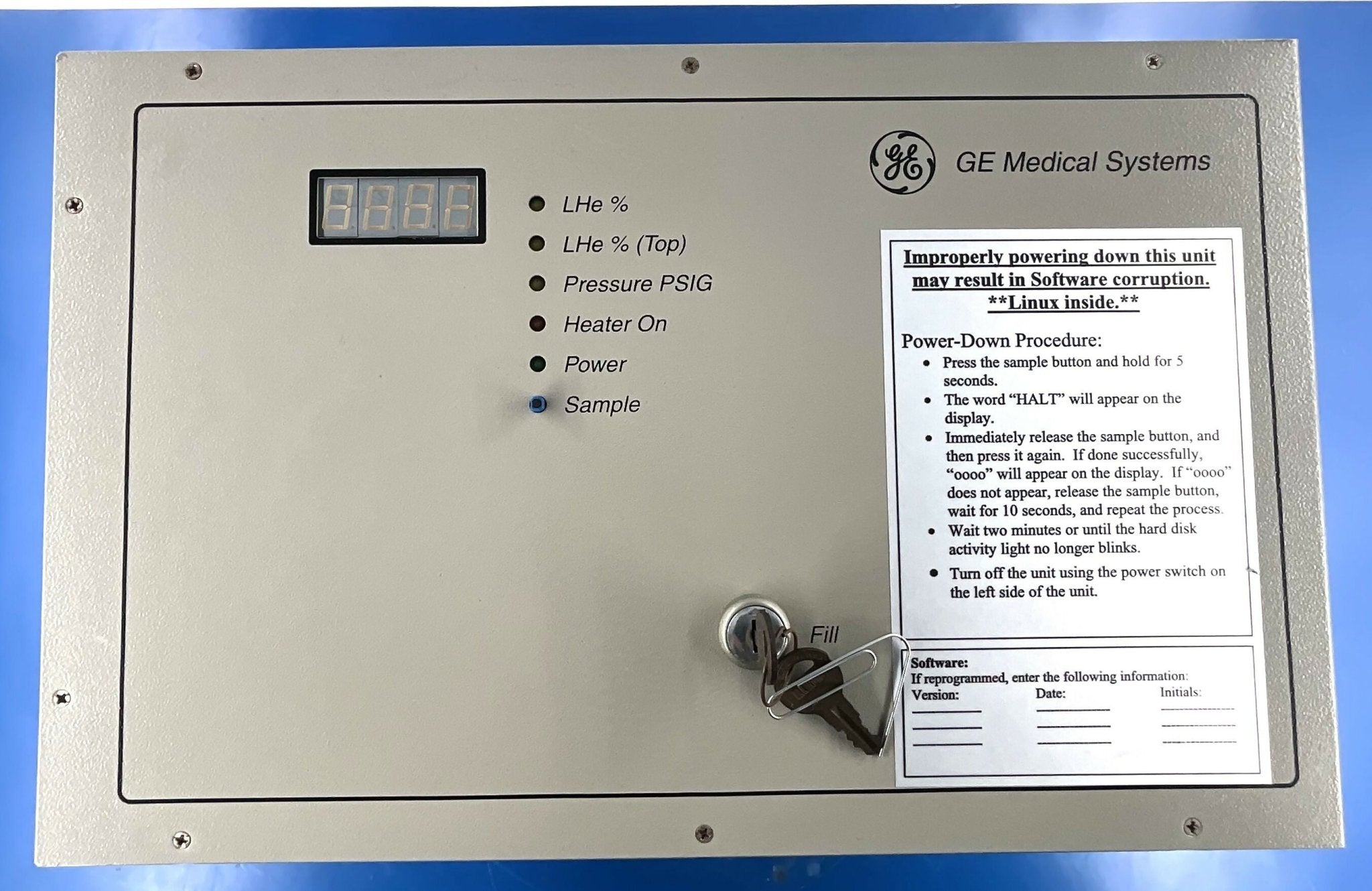 MAGNET MONITOR (2219400 REV 5.1 GE