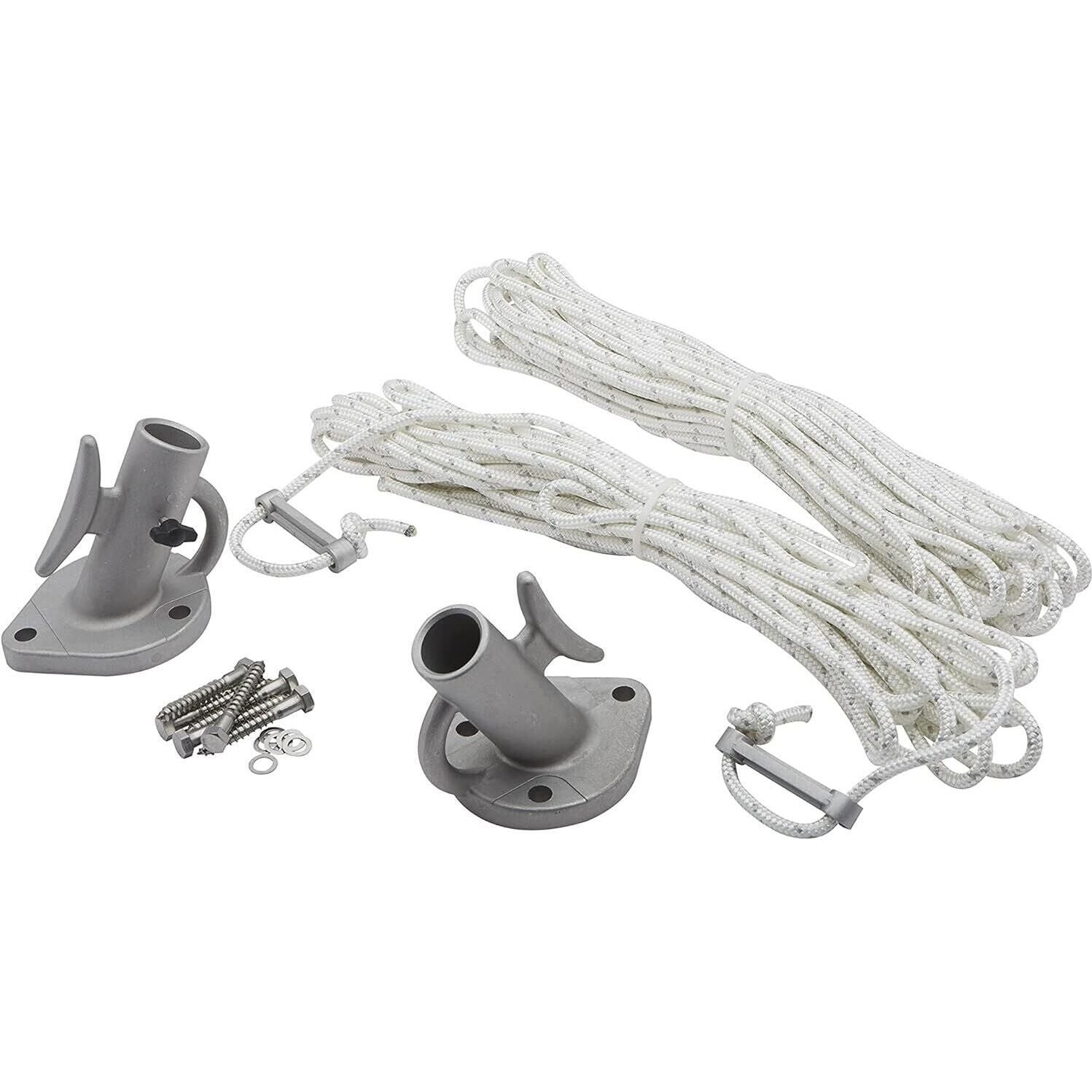 Seachoice DE3126S 79733 Mooring Whip 1 Pair Black, 12'