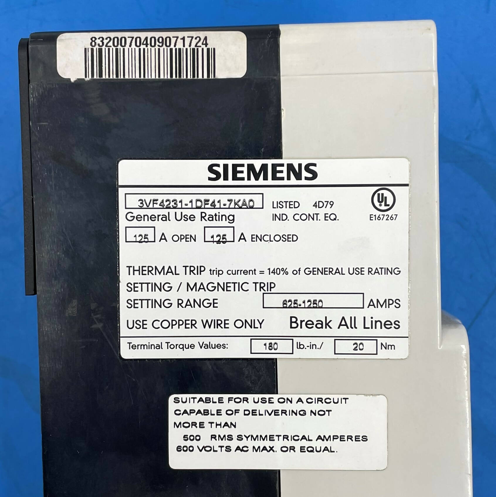 MOTOR OVERFLOW.SW F99 (03085156/3VF4231-1DF41-7KA0 SIEMENS