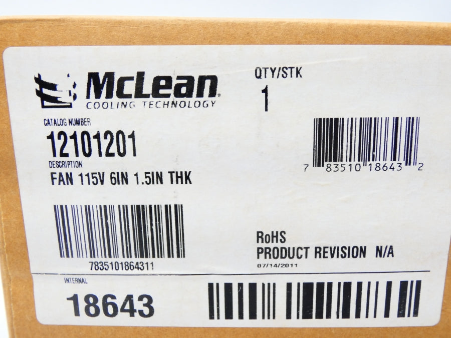 MCLEAN 12101201 115V 6" NSFS