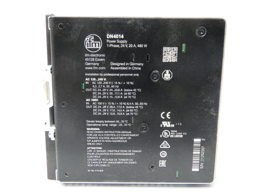 IFM EFECTOR DN4014 100-240V 20A NSMP