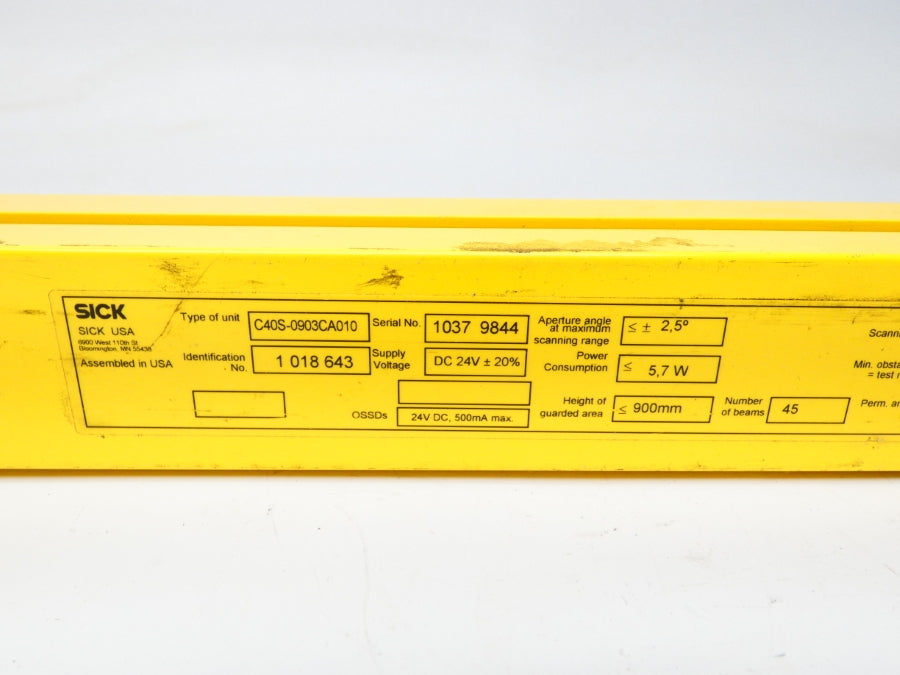 SICK C40S-0903CA010 1018643 24VDC (AS PICTURED) UNMP