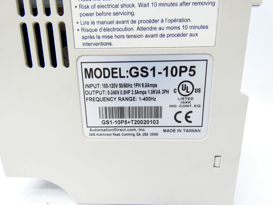 AUTOMATION DIRECT GS1-10P5 100-120V 9A UNMP