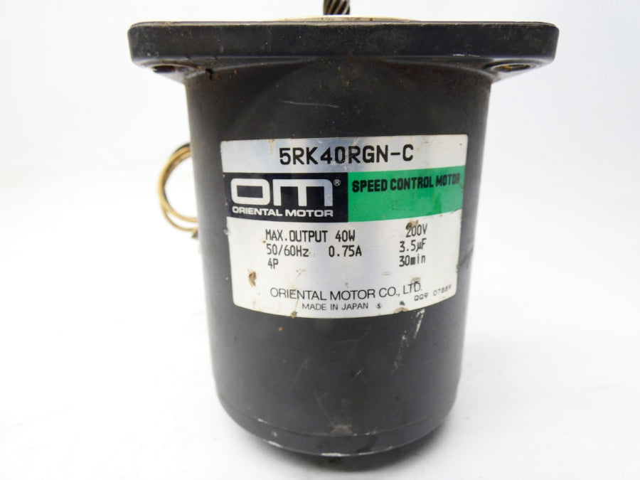 ORIENTAL MOTOR 5RK40RGN-C 200V 0.75A UNMP