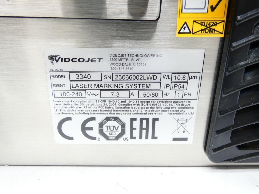 VIDEOJET 3340 AL-76288 100-240V 7-3A NSMP
