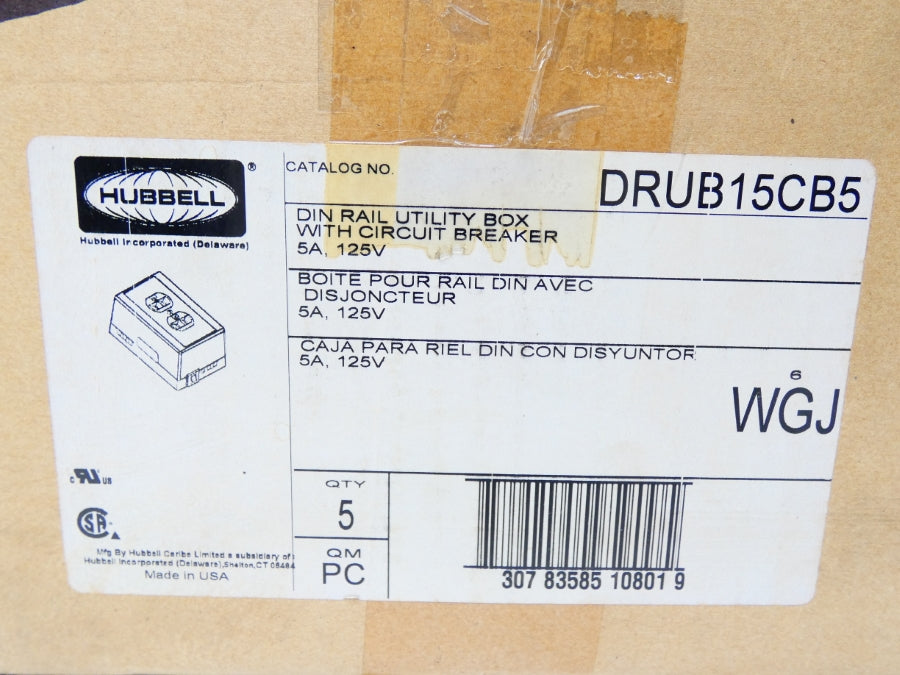 HUBBELL DRUB15CB5 125V 5A (PKG OF 5) NSMP