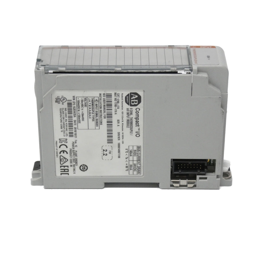 ALLEN BRADLEY 1769-IT6 SER. A F/W 2.2 VER. 06 24VDC UNMP