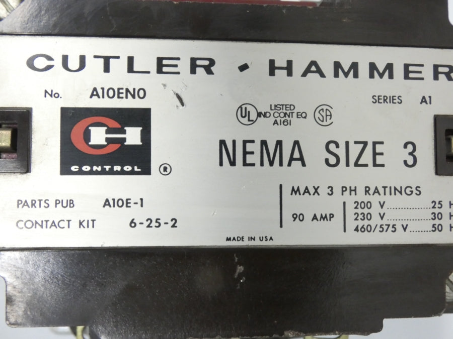 CUTLER HAMMER A10EN0 SER. A1 110-120V 90A (AS PICTURED) UNMP