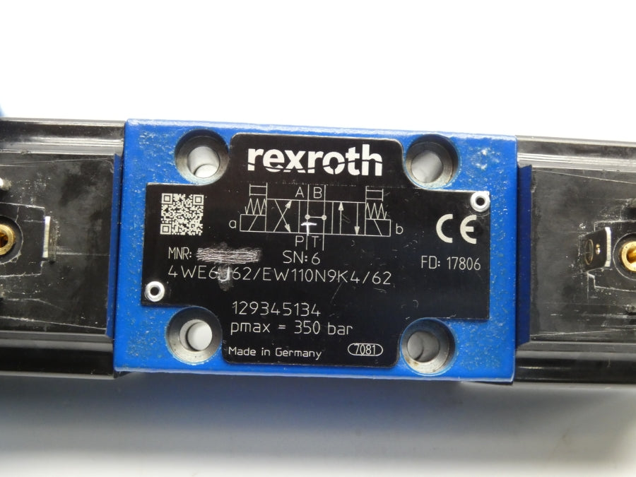 REXROTH 4WE6J62/EW110N9K4/62 110/120V NSNP