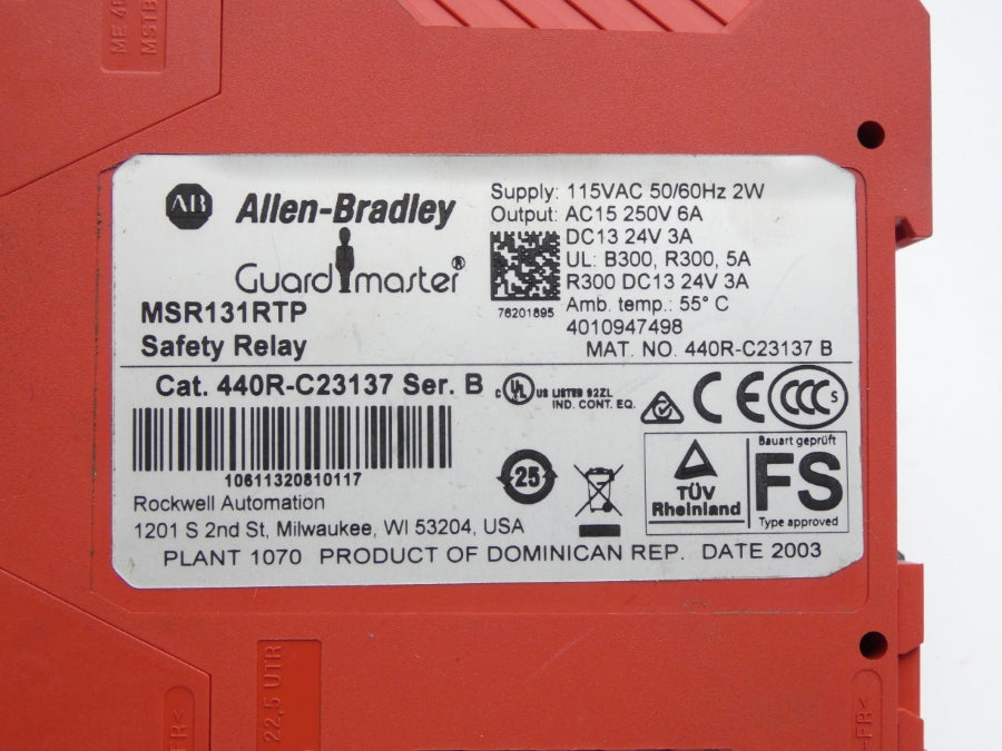 ALLEN BRADLEY 440R-C23137 SER. B 250V 5A NSNP