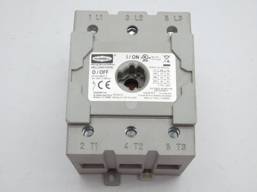 HUBBELL HBLDS60100RS 690VAC 100A (AS IS) NSNP