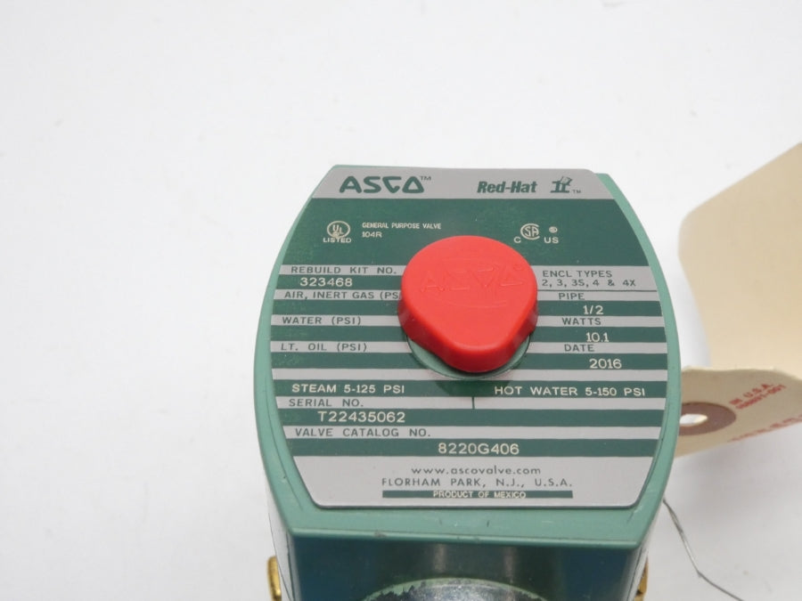 ASCO 8220G406 110/120V 5-125PSI 1/2" NSMP