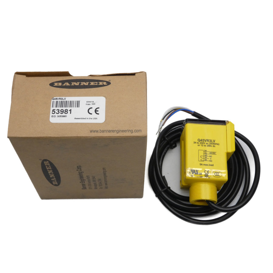 BANNER ENGINEERIG Q45VR3LV 53981 12-250VDC 5A NSMP