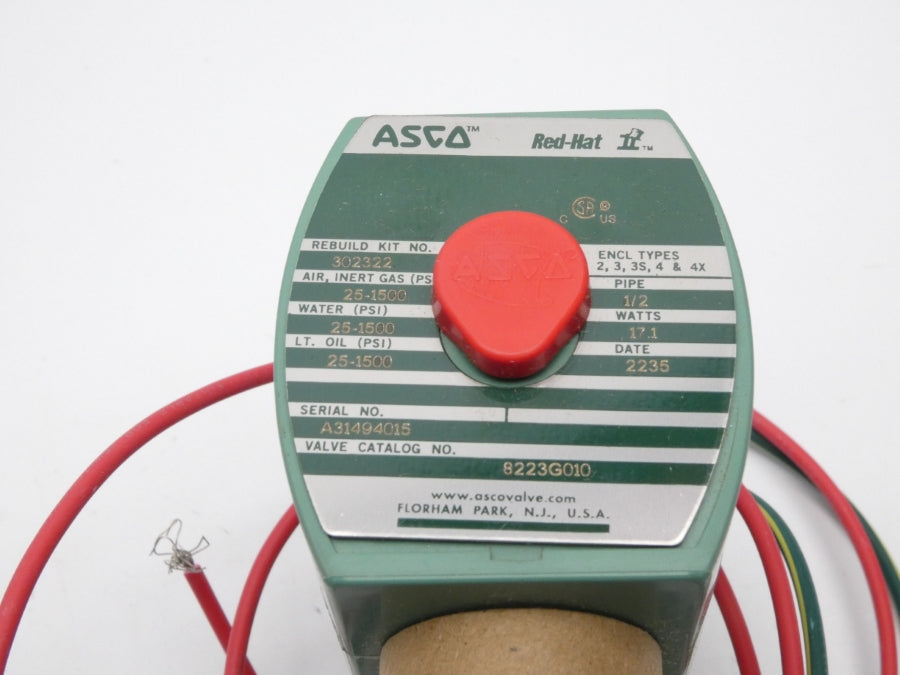 ASCO 8223G010 110/120V 25-1500PSI 1/2" NSMP