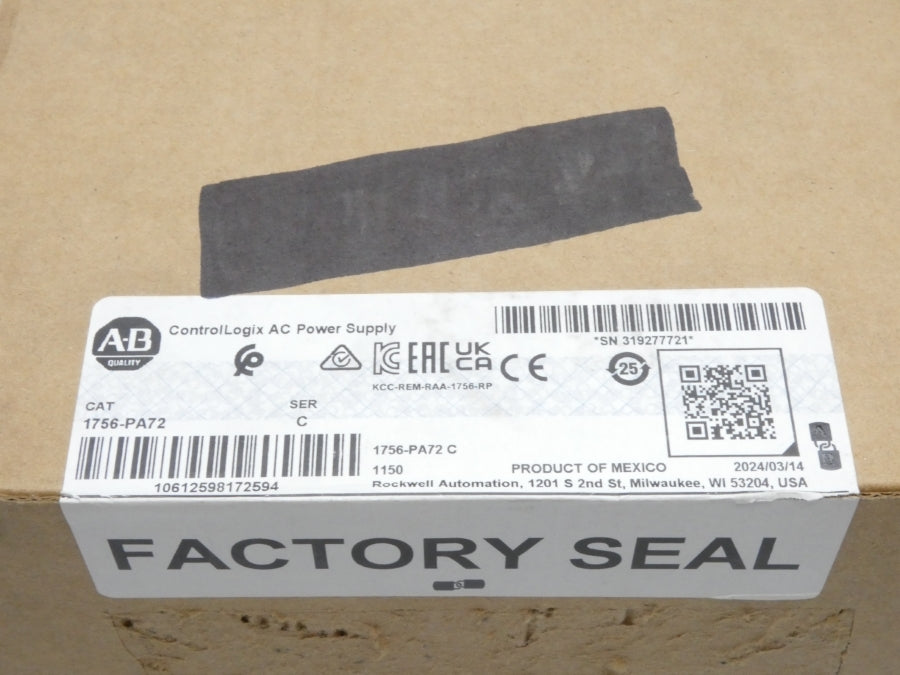 ALLEN BRADLEY 1756-PA72 SER. C DATE: 2024 NSFS