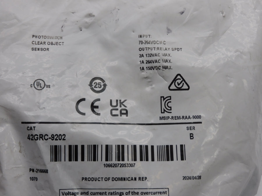 ALLEN BRADLEY 42GRC-9202 SER. B 70-264VDC/AC 2A NSMP