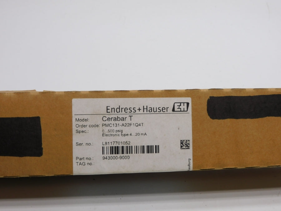 ENDRESS+HAUSER PMC131-A22F1Q4T 943000-9000 11-30VDC 0-500PSI NSMP