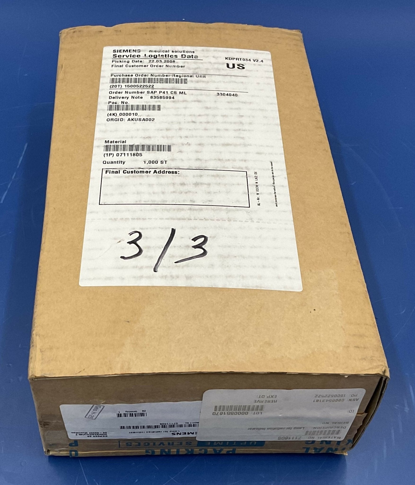 NEW Lamp for radiation indicator (7111805/07111805 SIEMENS