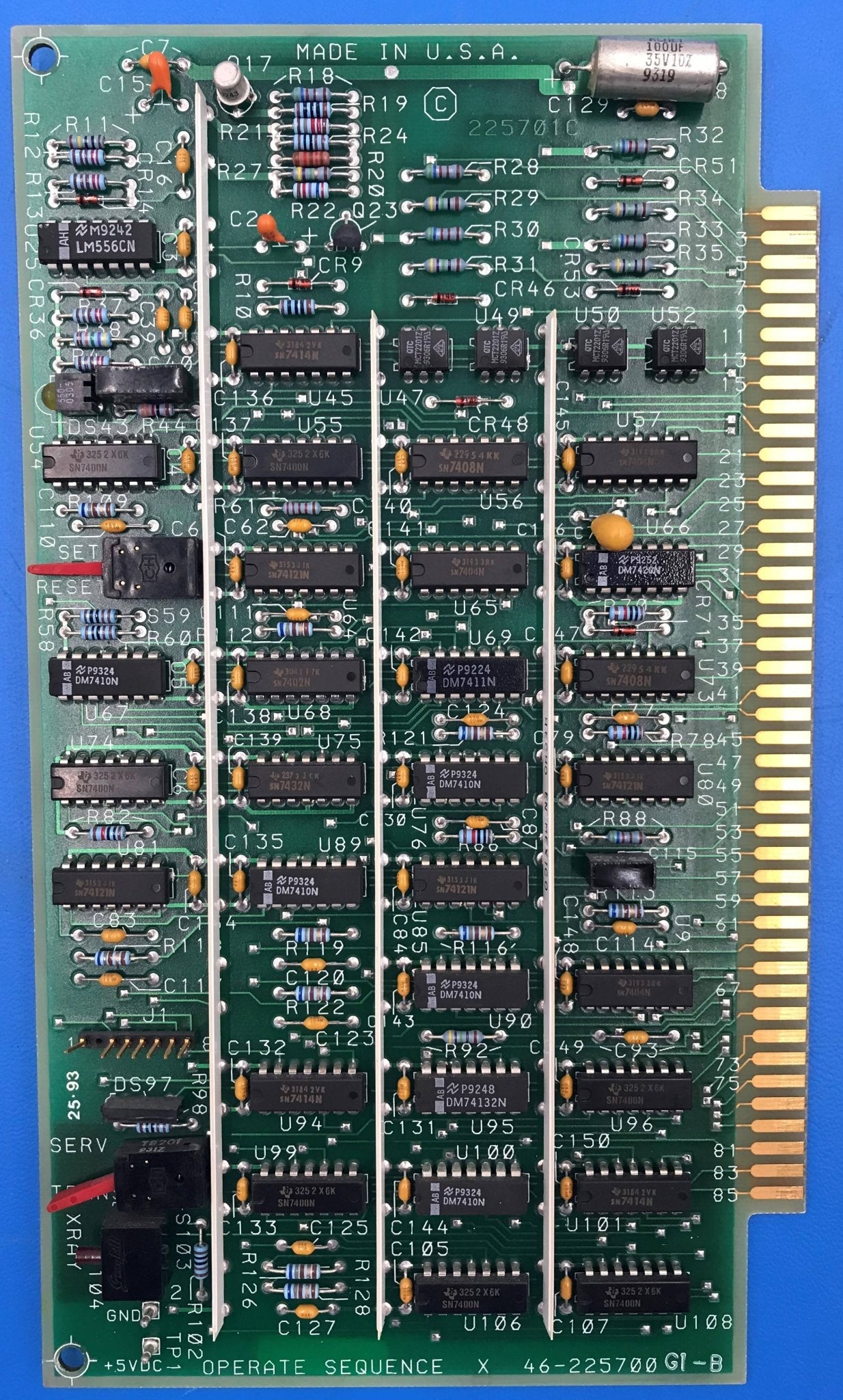 Operate Sequence X Board (46-225700 G1-B GE Advantx