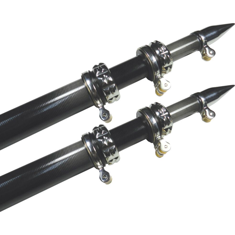 Taco Metals OT-3160CF Taco Carbon Fiber Tele-Outrigger Pole, 16', 1 pr.