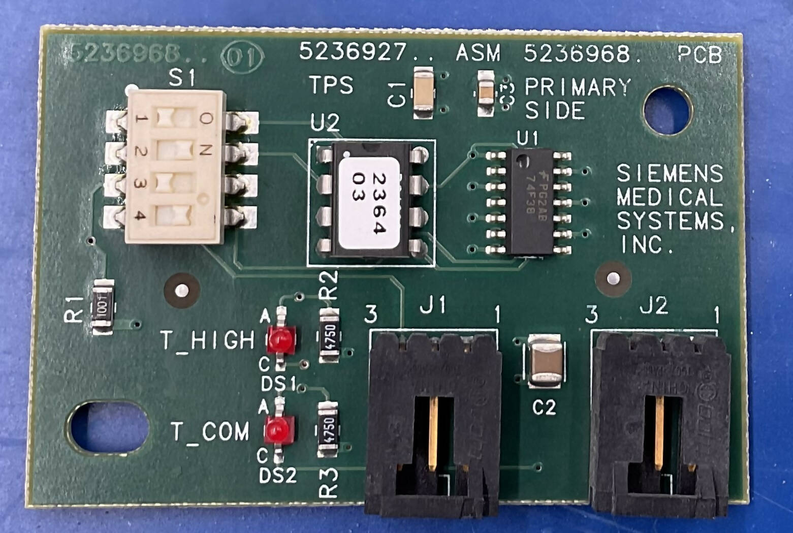 Siemens 5236927 - PCA Temperature Sensor TPS BSR Board Front View | Alo Tech Solutions