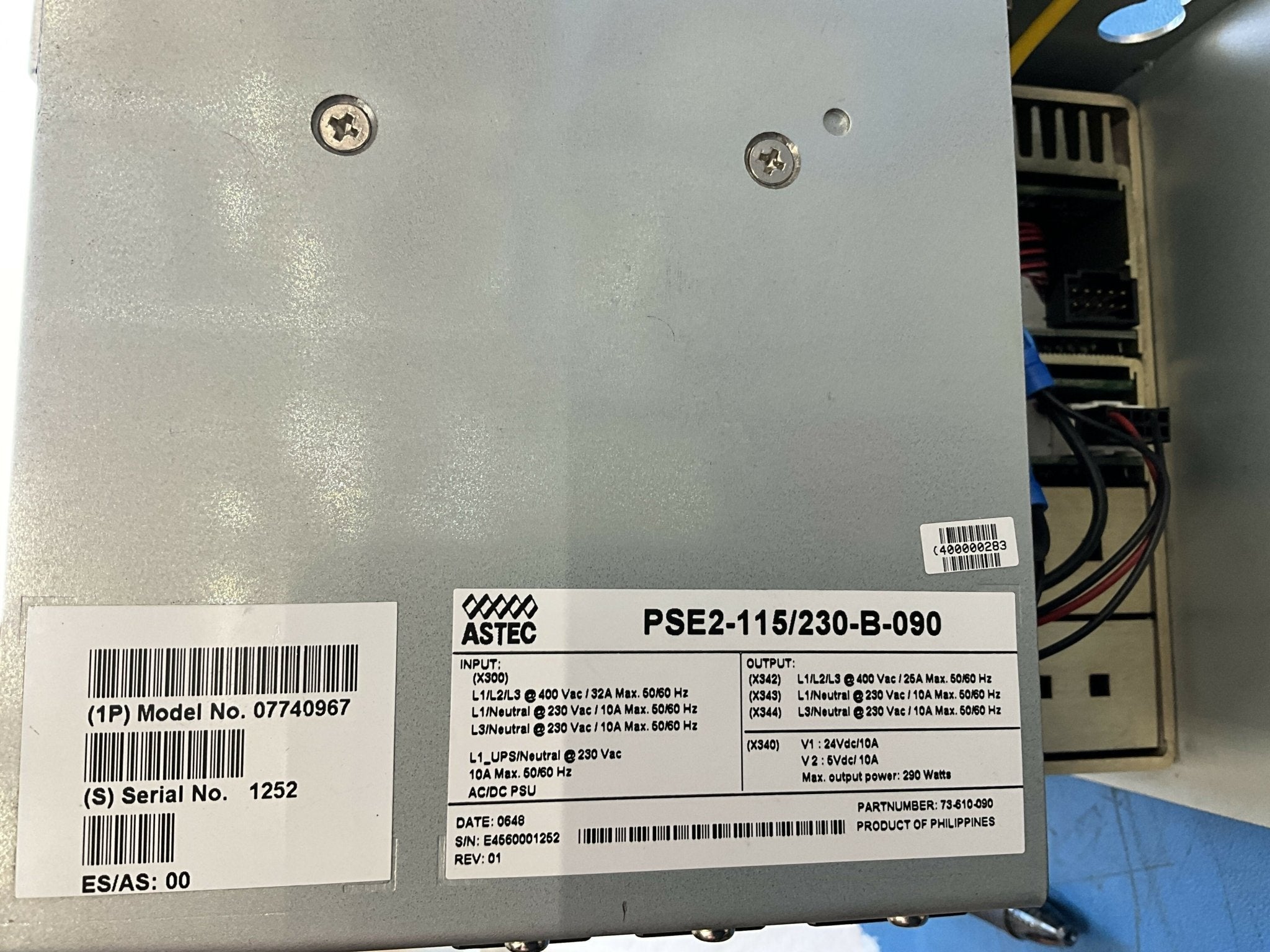 PDS POWER SUPPLY (07740967/7740967 SIEMENS