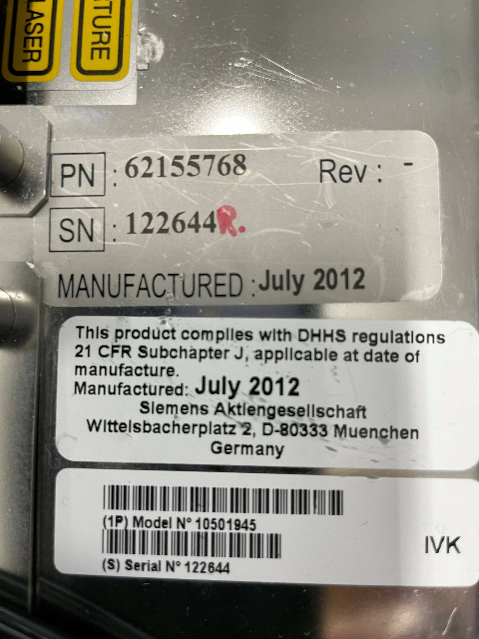 PIXIUM TRIXEL 4700 DETECTOR (10501945/62155768 SIEMENS