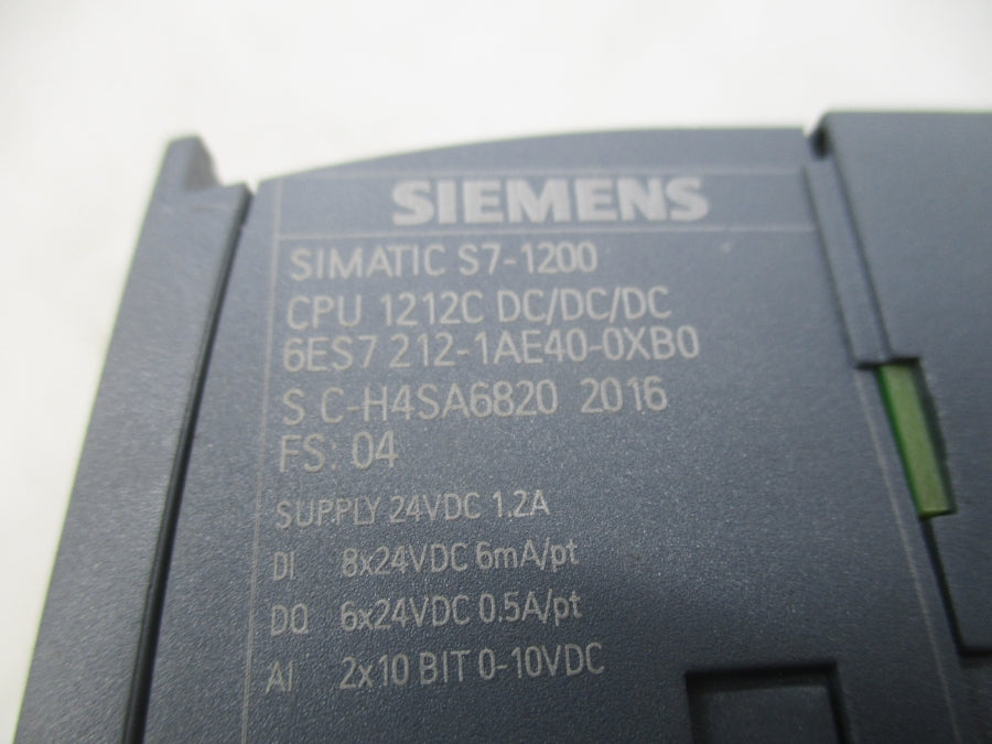 SIEMENS 6ES7212-1AE40-0XB0 24VDC 1.2A (NO DOOR)(NO TERMINAL) NSNP