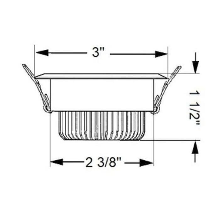 Scandvik 41483P Recessed Mount Down Light, Warm White