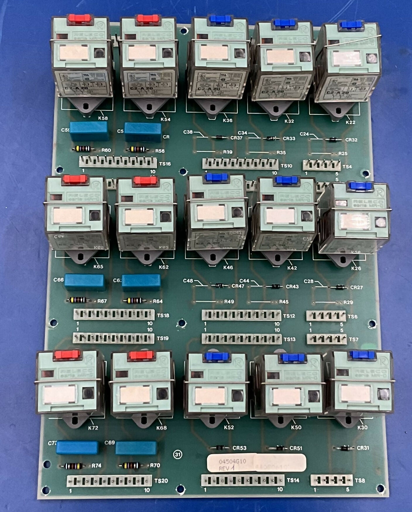 RELAY PANEL BOARD (04504G10 Rev. 1 GE
