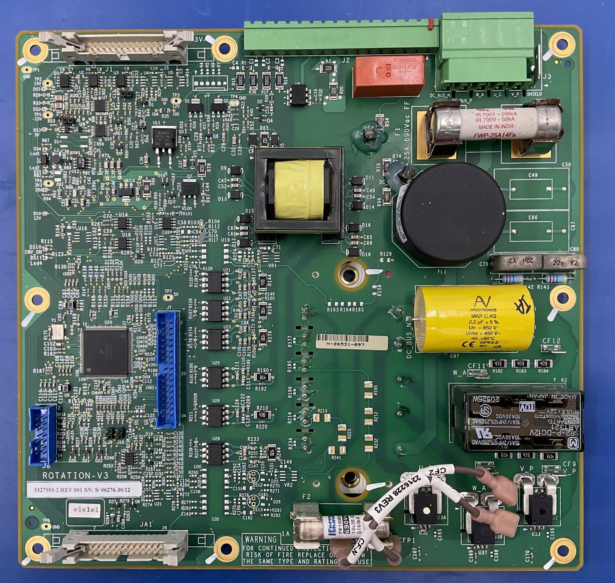 GE 5327993-2 - Rotation V3 Board PCB X-Ray Rear View | Alo Tech Solutions