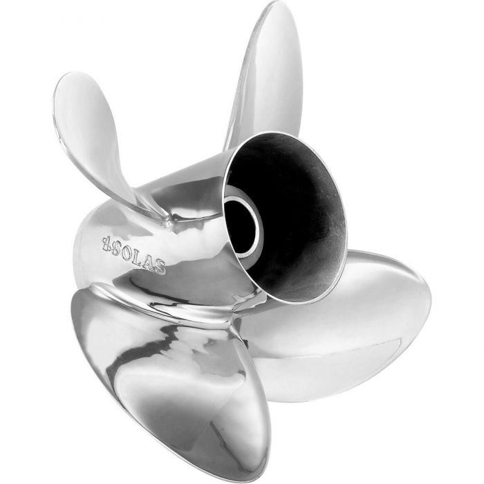 Solas 9553-145-15 Rubex HR4 Propeller, Stainless Steel, Interchangeable Hub, 4-Blade, RH 14.5 x 15"