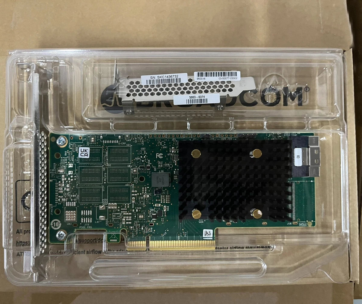 New Broadcom HBA 9500-8i Tri-Mode Storage Cntroller SATA 6Gb/s SAS 12Gb/s PCIe