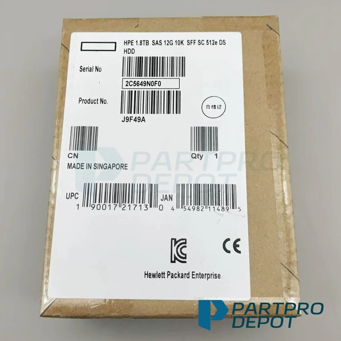 New HPE J9F49A 787649-001 MSA 1.8TB 2.5" SAS 10K 12G SFF BC HDD Hard Drive|196960089985
