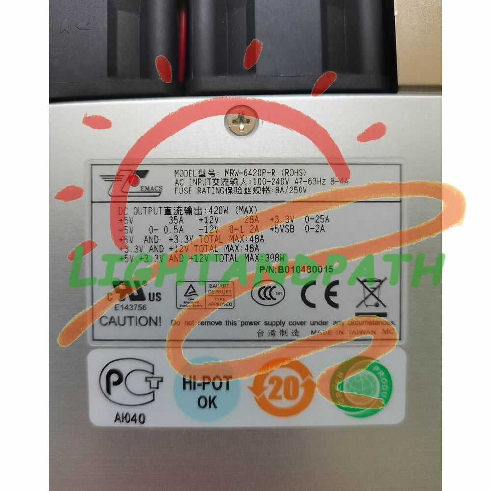 Zippy Emacs MRW-6420P-R Redundant Power Supply Module 420W #Li|397179524569