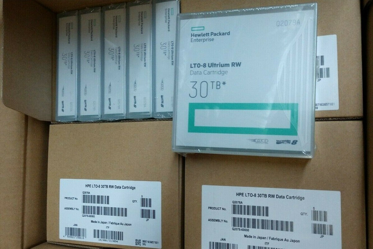 HPE LTO-8 Ultrium backup tape (Custom Labeled Pack of 20 Tapes Q2078AL