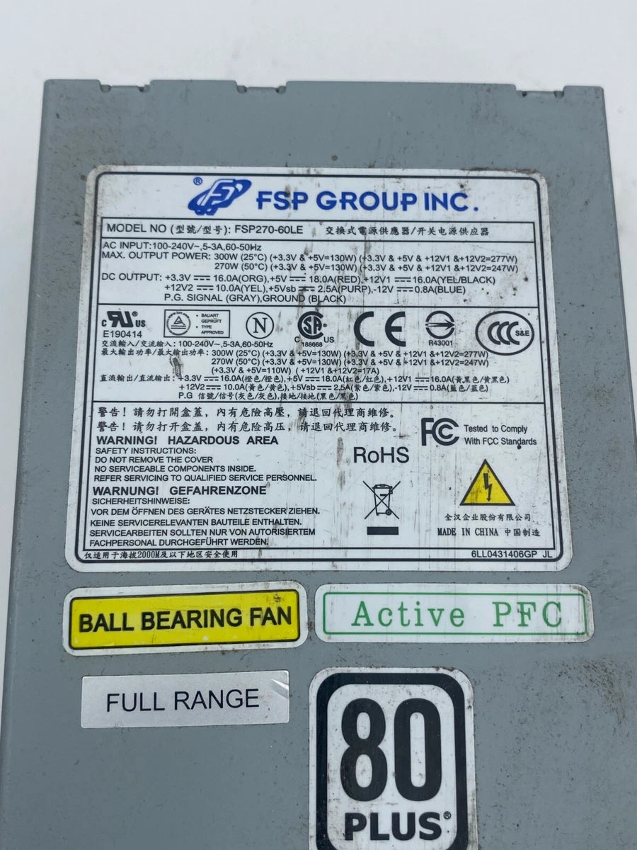 1Pc X FSP Group FSP270-60LE 270W Mini ITX 1U Server Power Supply Flex ATX