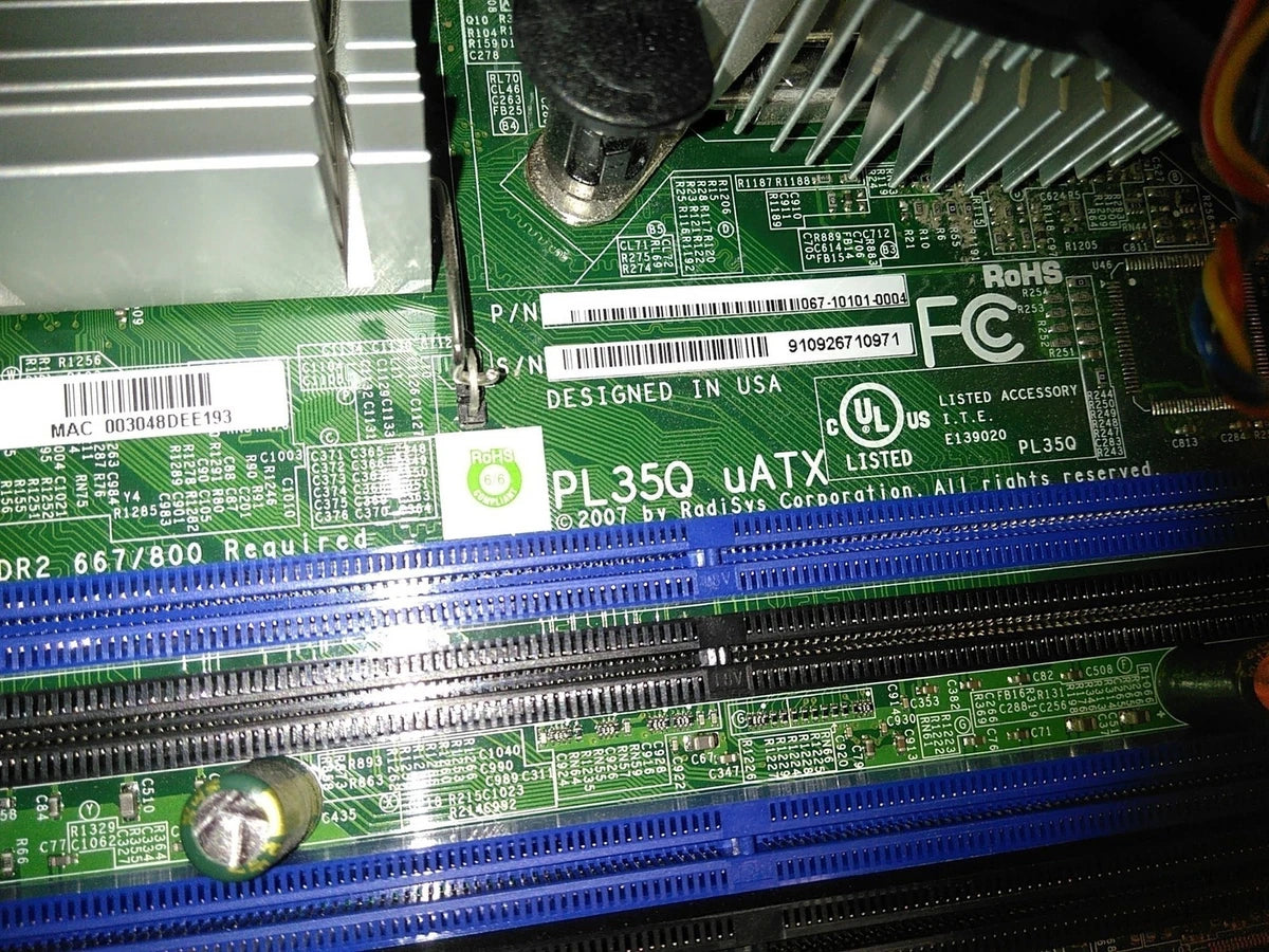 Defective RadiSys PL35Q C2SBM-RSYS-PL1 Core 2 Quad 2.66 GHz NO RAM AS-IS