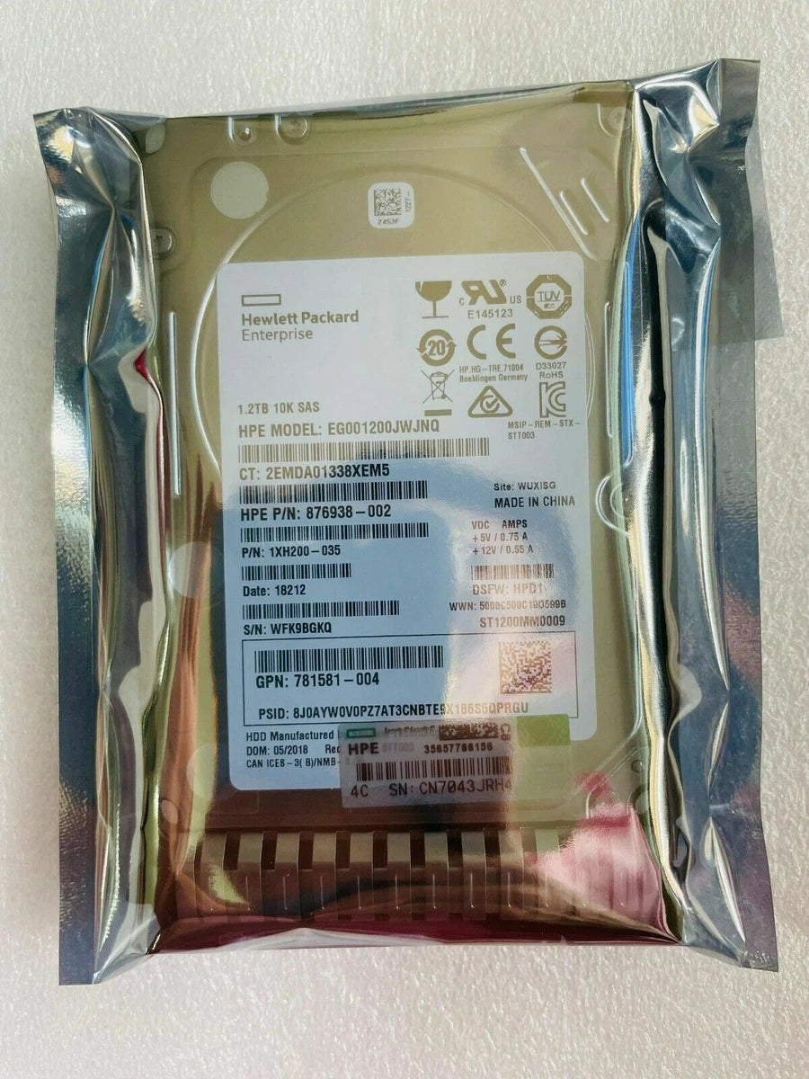 HP 781518-B21 1.2TB 12G SAS 10K 2.5" SFF SAS HDD 781578-001 New|357050925096