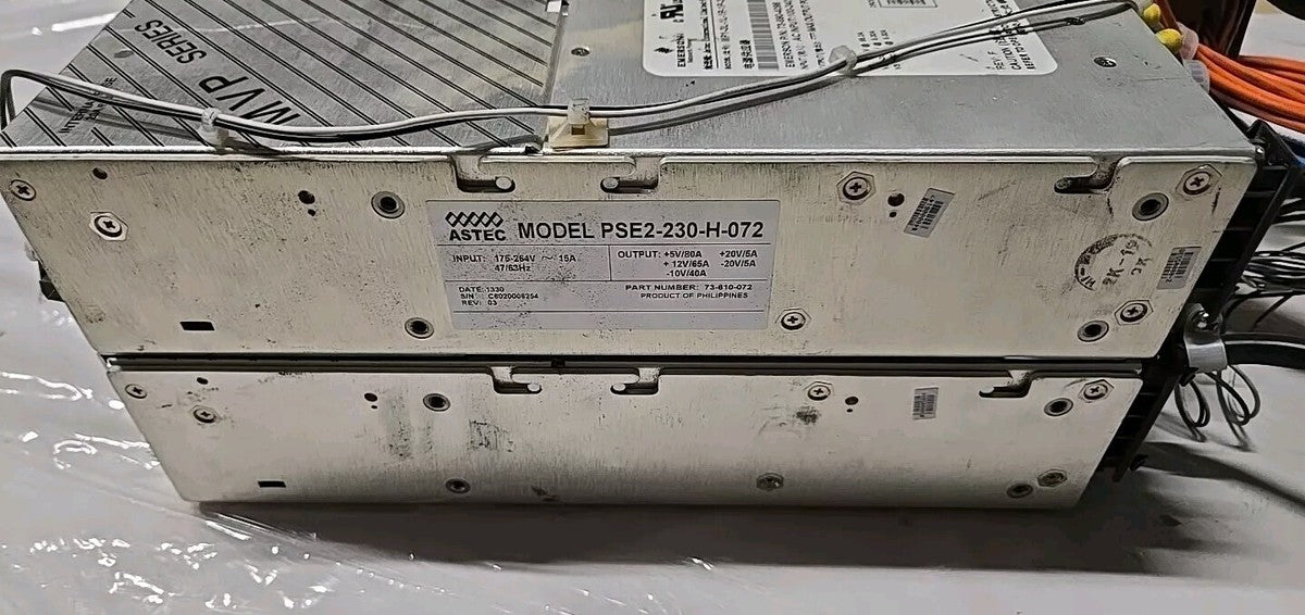2x Emerson MVP SERIES MP1-3L-1L-1P-1P-30 ASTEC PSE2-230-H-072 P/N 73-690-4096|156613731446