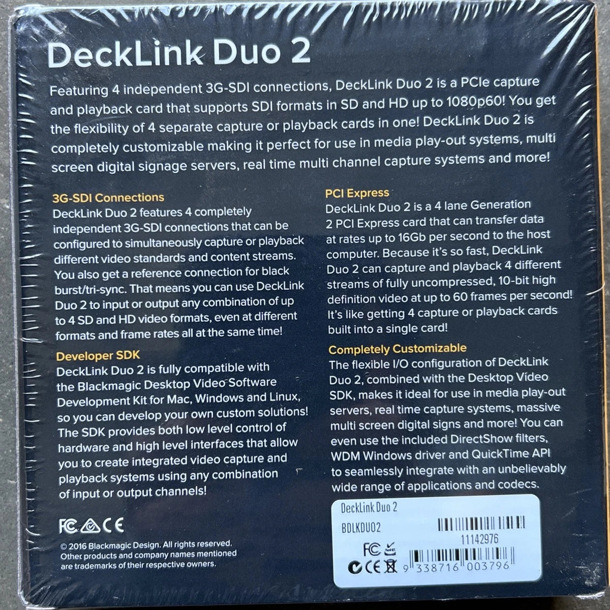 Blackmagic DeckLink Duo 2 PCIe Card - Rear View | Alo Tech Solutions