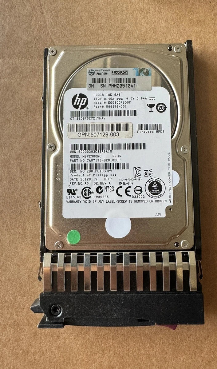 HP 300GB 10K 2.5 6G SAS DRIVE 507127-B21 507284-001 ST9300603SS |156284449374