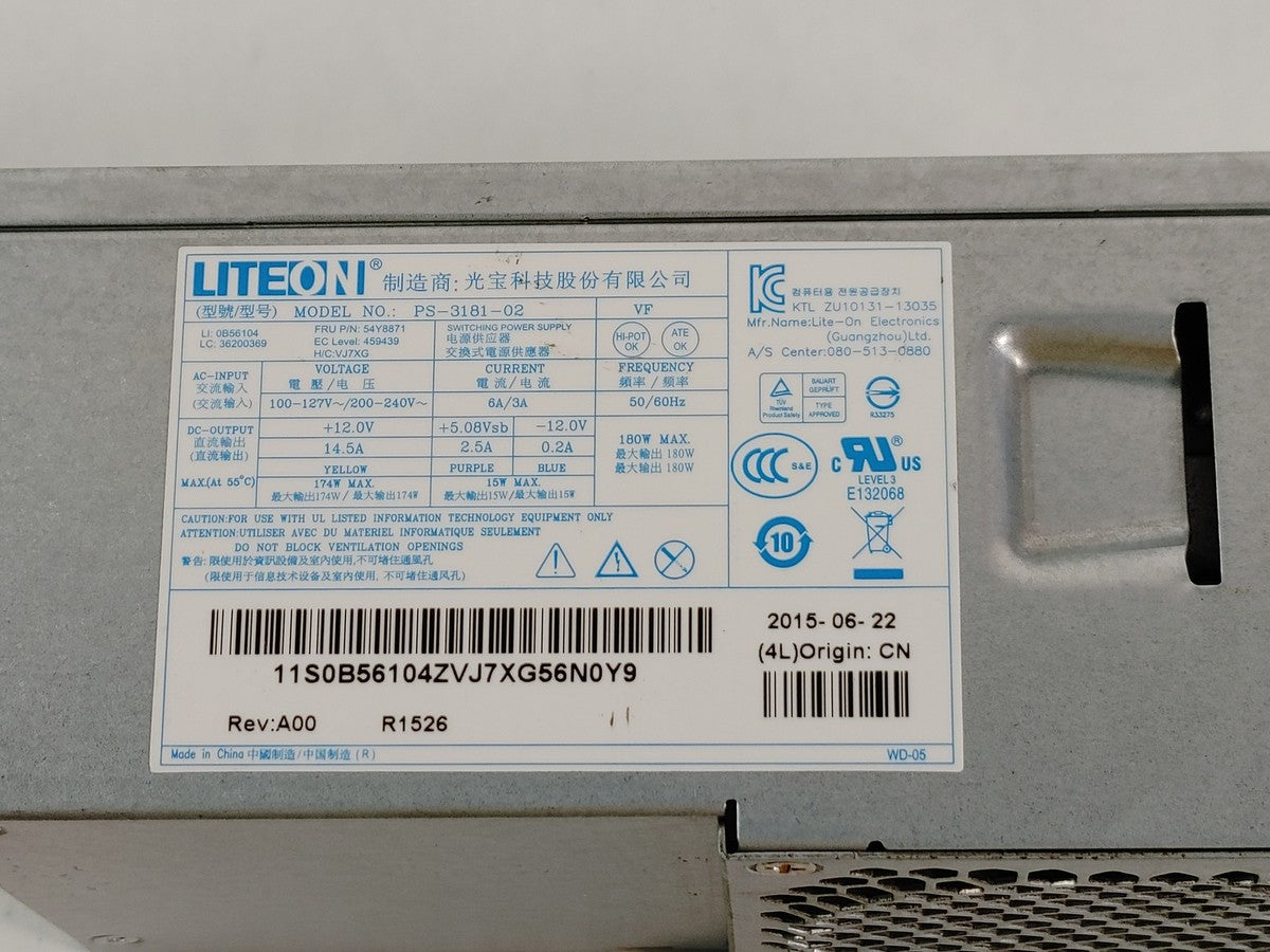 LiteOn PS-3181-02 180 W 14 Pin TFX Desktop Power Supply|205290060812