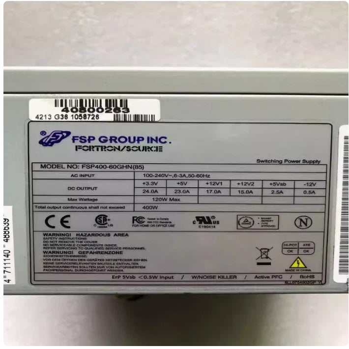 1x INC FSP400-60GHN85 400W industrial power supply FSP40060GHN85 *tlp|387423437727